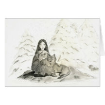 Indian Winter Greeting Card