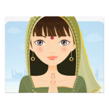 Indian woman custom invitations