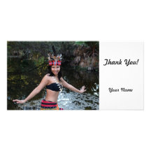 Indian Woman Dancing Photo Card Template