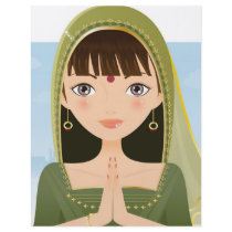 Indian woman flyer design