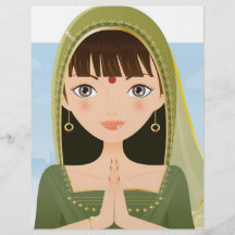 Indian woman flyer design