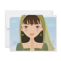 Indian woman custom invitations