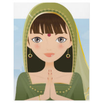 Indian woman letterhead design