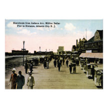 Indiana Ave Boardwalk, Atlantic City Vintage Custom Invites