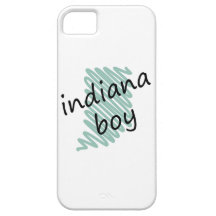 Indiana Boy on Child's Indiana Map Drawing iPhone 5 Cover