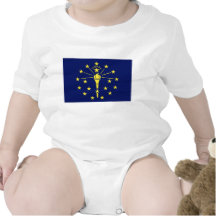 Indiana Flag Baby Bodysuits