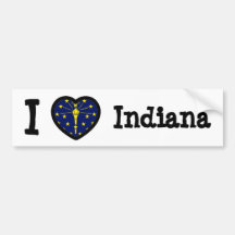 Indiana Flag Bumper Sticker