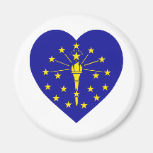 Indiana Flag Heart Fridge Magnet