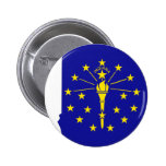 Indiana Flag Map Pinback Buttons