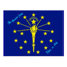 Indiana Flag Postcard