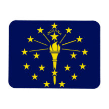 Indiana Flag Rectangle Magnets