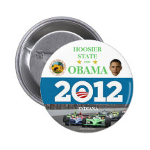 INDIANA for Obama 2012 political pinback button