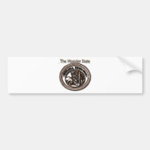 Indiana Hoosier State Seal Bumper Sticker