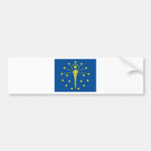 Indiana  Official State Flag Bumper Stickers