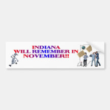 Indiana - Return Congress To The People!! Bumper Stickers