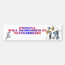 Indiana - Return Congress To The People!! Bumper Stickers