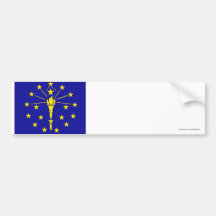 Indiana State Flag Bumper Sticker