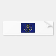 Indiana State Flag Bumper Sticker
