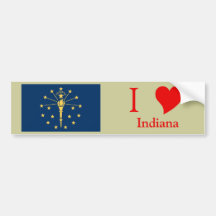 Indiana State Flag Bumper Sticker