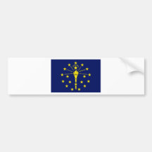 Indiana State Flag Bumper Stickers