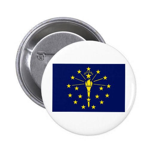 Indiana State Flag Pinback Button