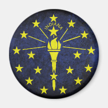 Indiana state flag refrigerator magnet