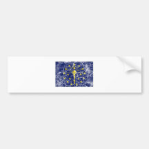 Indiana State Flag Vintage Bumper Stickers