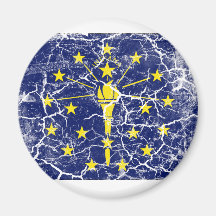 Indiana State Flag Vintage Fridge Magnet