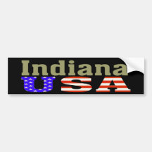 Indiana USA! Bumper Sticker