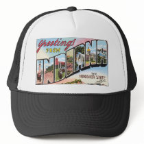 Indiana -Vintage Postacard Design Hat