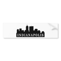 Indianapolis Skyline Bumper Sticker