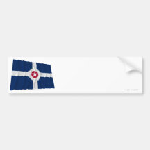 Indianapolis Waving Flag Bumper Stickers
