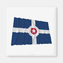 Indianapolis Waving Flag Fridge Magnets