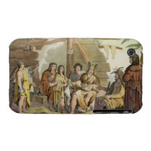 Indians trading with La Perouse in Canada (colour iPhone 3 Case-Mate Cases