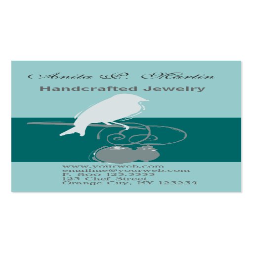 Indie Handcrafted Jewellery Bead  Artist Business Cards