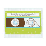 Indie Mixtape (Lime/Sky) Save the Date Post Card