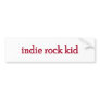 Indie Rock Kid Bumper Stickers