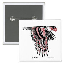 Indigène du nord-ouest Eagle de côte Pin's Avec Agrafe