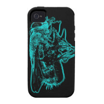 Indiglo Horse Fly-outline-by KLM Vibe iPhone 4 Covers
