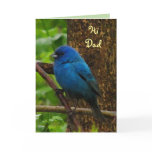 Indigo Bunting Father's Day Card