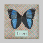 Indigo Butterfly Love Art Magnet magnets