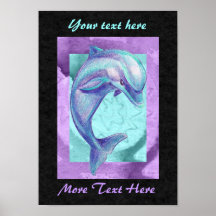 Indigo Dolphin Poster