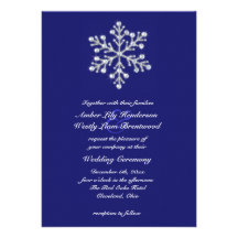 Indigo du faire-part de mariage 2 de flocon de nei