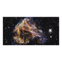 Indigo Edged Stellar Debris Cloud Picture Card