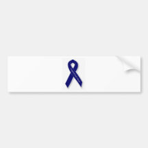 Indigo Ribbon Bumper Stickers