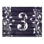 Indigo Wood Table Number Postcard