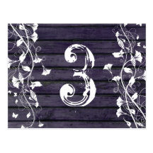 Indigo Wood Table Number Postcard