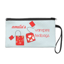 Indiscreet Vampire Teabags Pouch for Tampons Wristlet Purse