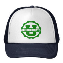 "Indoctrinate U" Navy Blue and White Trucker Hat