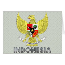 Indonesia Coat of Arms Card